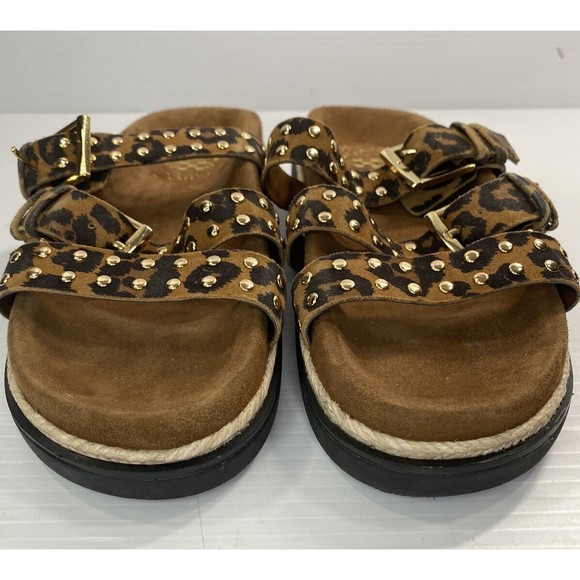 Vince Camuto Women’s Buckle Slides Sandals Animal Print Ciandra Worn little 6.5 - Picture 8 of 13